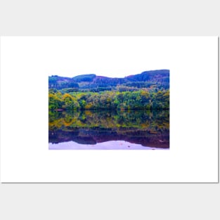 Scottish forest water reflections in Pitlochry Posters and Art